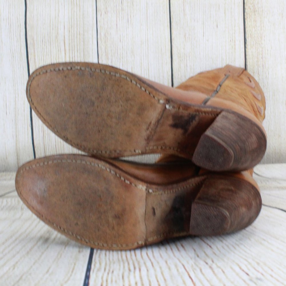 VTG! FRYE Rodeo Western Cowgirl Heeled Boots Sz 7 - Picture 6 of 9